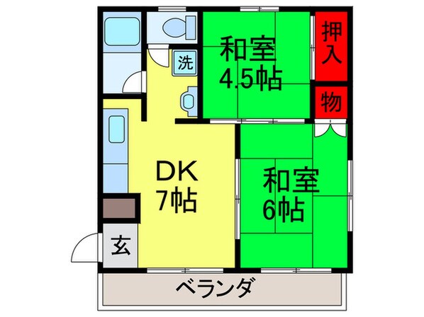 ニュ－ハイツアサヒの物件間取画像